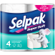 Туалетная бумага SELPAK белая 4шт